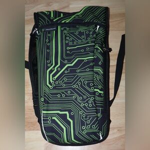 Circuit Board Hydration Pack with Back Pocket-Black/Neon Green